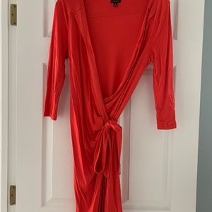 Ann Taylor Red Wrap Dress